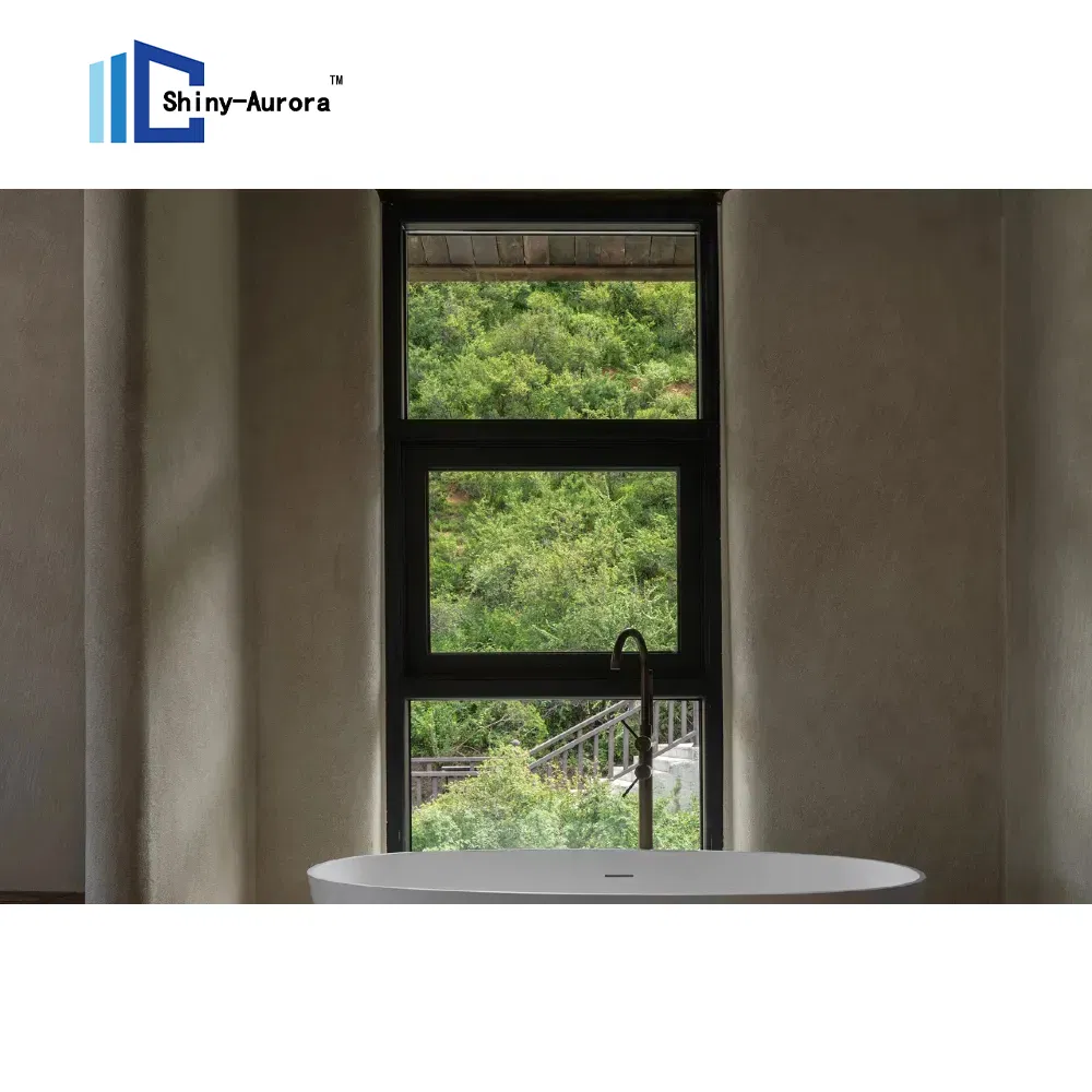 Moderno a prueba de aire Ventana de techo inferior aislamiento térmico Casa de aluminio Ventanas para el balcón 0