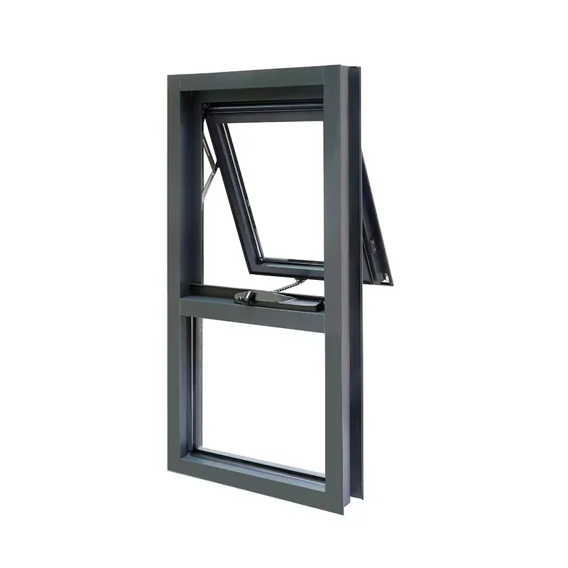 Moderno a prueba de aire Ventana de techo inferior aislamiento térmico Casa de aluminio Ventanas para el balcón 7