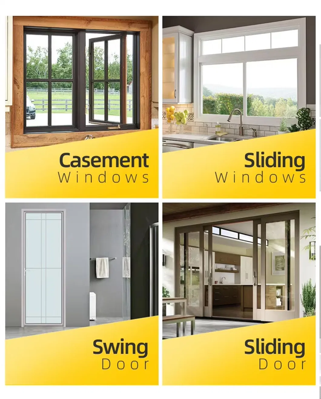 Ventanas de doble acristalamiento, ventanas de tormenta de aluminio. 7