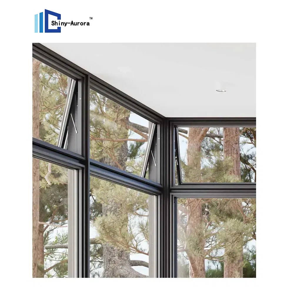 Ventanas de aluminio moderno Casa residencial Ventanas a prueba de agua 0