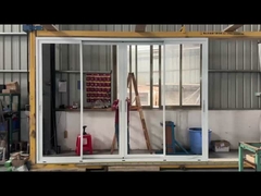 Puerta corredera de vidrio de aleación de aluminio balcón negro estilo francés puerta corredera de aluminio de vidrio