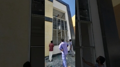 Instalación de paredes cortinas de aluminio, vidrio doble acristalado con capacidad de apertura