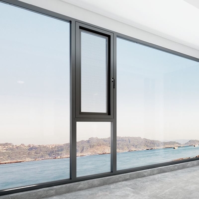 Ventana suspendida de fondo de gama alta aislante térmico antirrobo ventana abierta hacia adentro