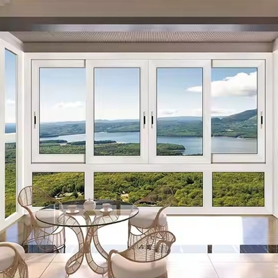 Ventana de vidrio doble templada insonorizada, ventana corredera de vidrio laminado de aluminio