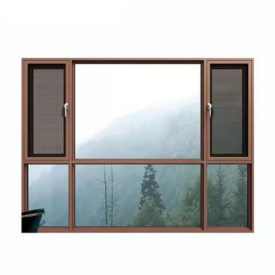 Ventanas de apertura horizontal con carcasa de aluminio y de madera compuesta