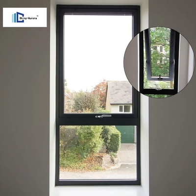 Ventana suspendida de aluminio antirrobo con doble acristalamiento
