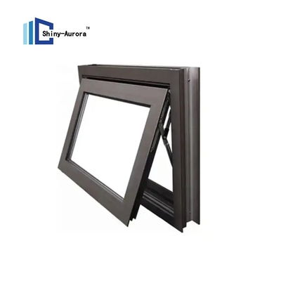 Ventanas de aluminio de doble acristalamiento con ventana suspendida en la parte superior