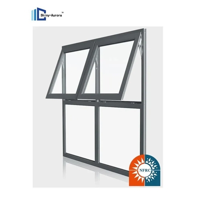 Baño Ventana de aluminio de doble acristalamiento con apertura vertical Color personalizado