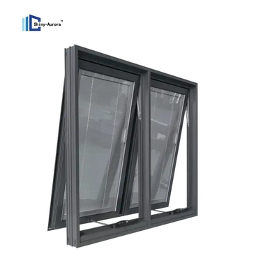 Ventana de apertura vertical a prueba de huracanes de aluminio con alambrado de cadena