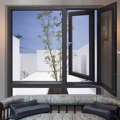 Ventana de aluminio a prueba de fuego con ventana de casilla con apertura horizontal