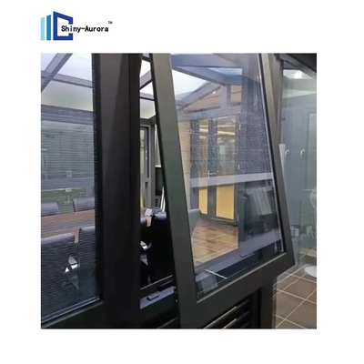 Casa Moderna Ventanas colgadas de doble acristalamiento de aluminio Ventanas de toldo