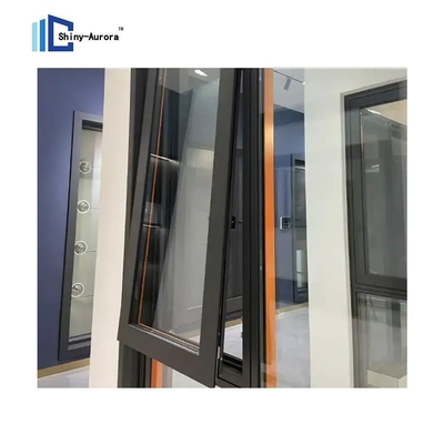 Ventanas con toldo colgado superior impermeable con doble acristalamiento Ventanas con tormenta