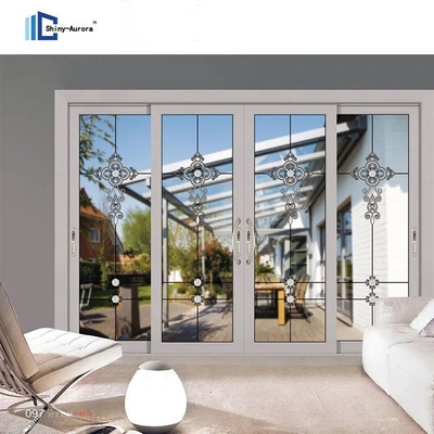 Puente de aluminio con tres rieles rotos Puertas corredizas de aluminio 40 aislamiento acústico para villa familiar