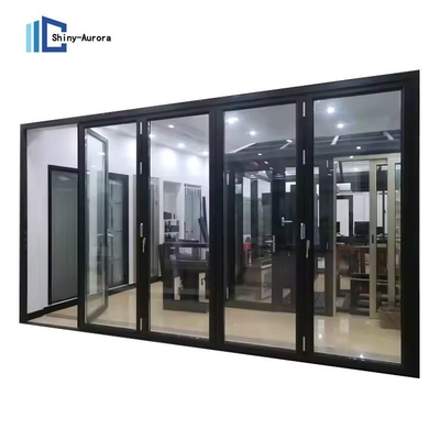Puerta corredera de vidrio templado con marco de aluminio