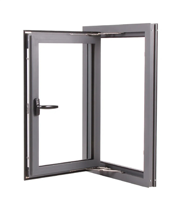Ventanas de revestimiento de aluminio blanco aisladas térmicamente