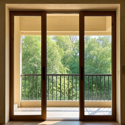 Puerta plegable de aluminio impermeable estilo abierto para un acabado de superficie impresionante