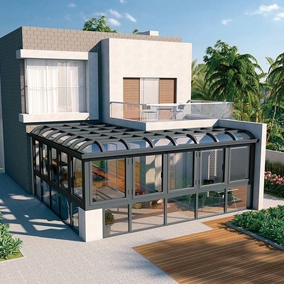 Profile de aluminio plano Sala de solares con puerta corredera de protección UV Sala de solares