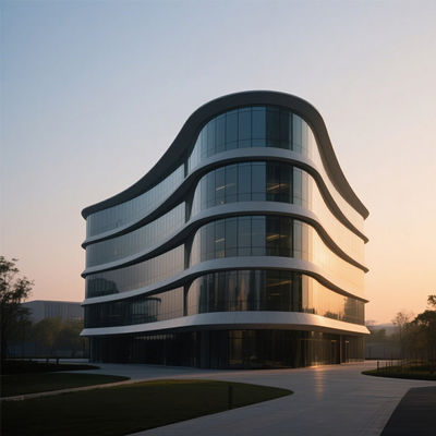 Muro cortina unitario de aluminio de 100 mm con vidrio de doble acristalamiento